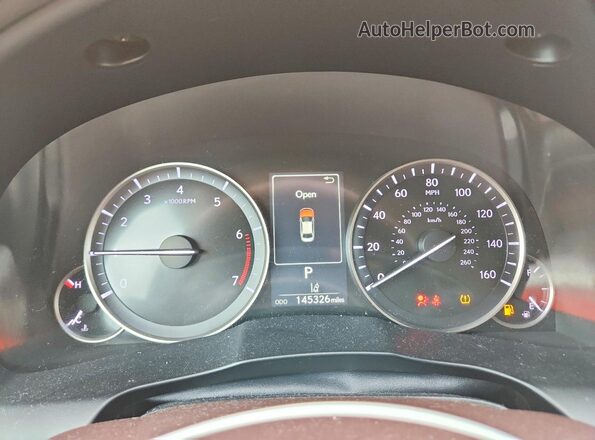 58ABK1GG2GU023928 2016 LEXUS ES Red Вид щитка приладів