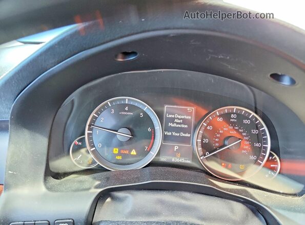 58ABK1GG2GU027901 2016 LEXUS ES Silver Вид щитка приладів