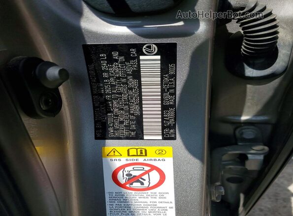 58ABK1GG2HU054999 2017 LEXUS ES Silver Vista del compartimento del motor