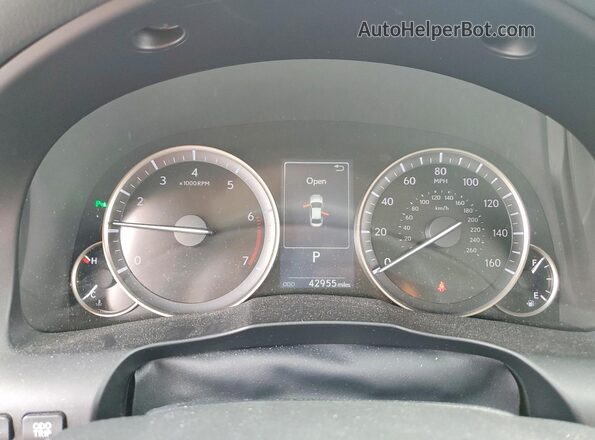 58ABK1GG6JU087574 2018 LEXUS ES Gray Instrument cluster view