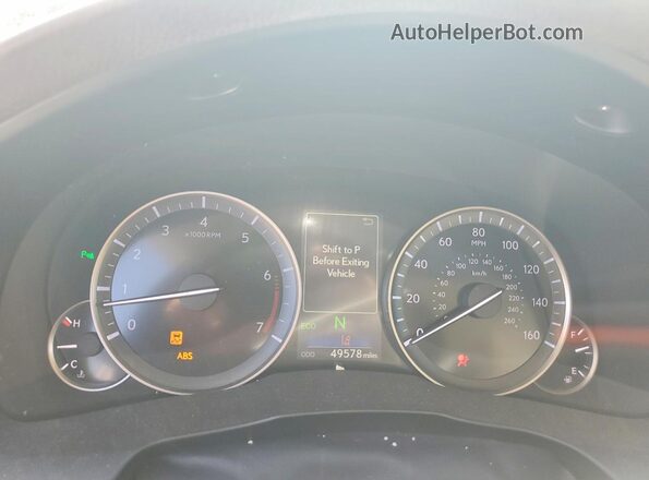 58ABK1GG9GU030116 2016 LEXUS ES White Вид щитка приладів