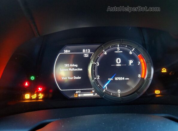 58ABZ1B10KU022137 2019 LEXUS ES White Widok zestawu wskaźników