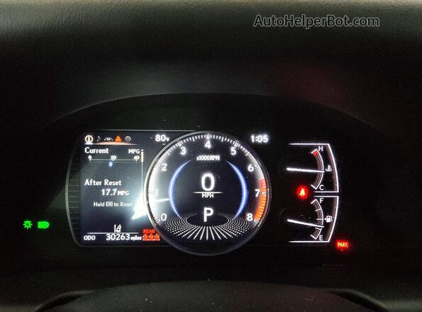 58ACZ1B18NU136668 2022 LEXUS ES White Вид щитка приладів