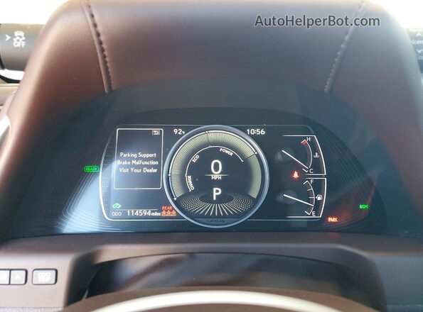 58AD21B11LU010609 2020 LEXUS ES White Instrument cluster view