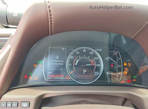 58AD21B11LU012456 2020 LEXUS ES Red Սարքավորումների վահանակի տեսք
