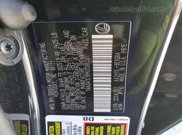 58ADA1C18MU008620 2021 LEXUS ES Black 