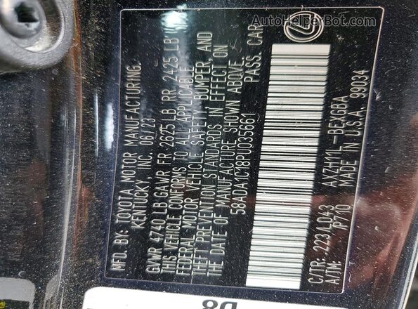58ADA1C18PU035661 2023 LEXUS ES Black 