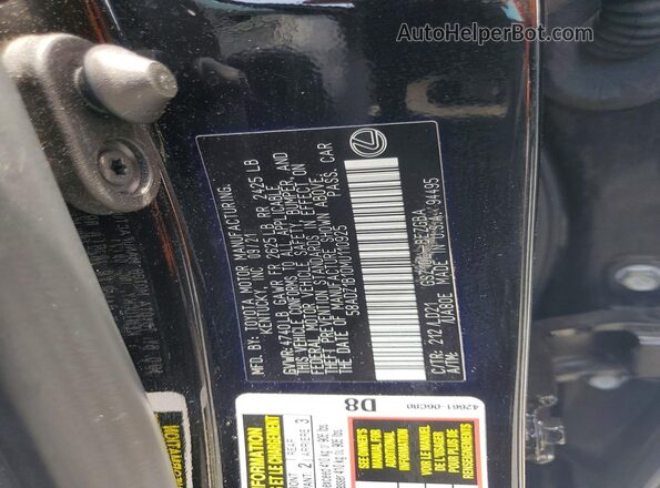 58ADZ1B10MU110925 2021 LEXUS ES Черный 