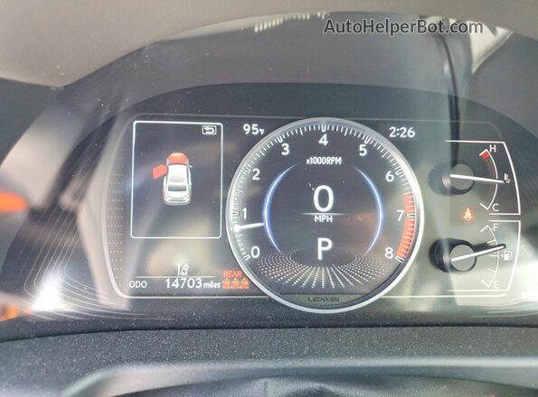 58ADZ1B11PU155800 2023 LEXUS ES White Вид щитка приладів