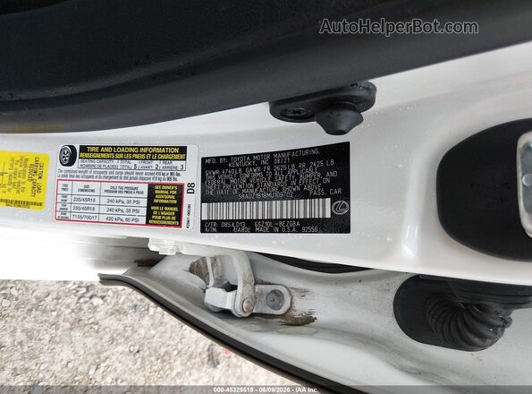 58ADZ1B18MU109702 2021 LEXUS ES 350 White 