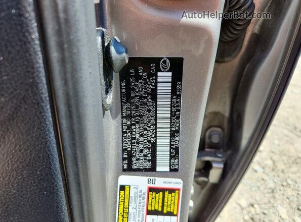 58ADZ1B19MU086527 2021 LEXUS ES Gray ძრავის განყოფილების ხედი