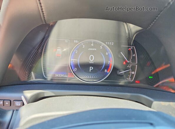 58ADZ1B19MU086527 2021 LEXUS ES Gray ხელსაწყოთა პანელის ხედი