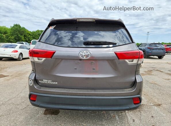 5TDZARFH3JS034471 2018 TOYOTA HIGHLANDER Gray წინა სალონის ხედი