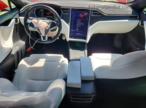 5YJSA1E42HF185351 2017 TESLA MODEL S Red ხელსაწყოთა პანელის ხედი