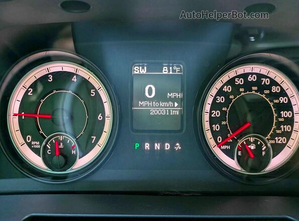1C6RR6GT6GS143623 2016 RAM 1500 Gray Vista del cuadro de instrumentos
