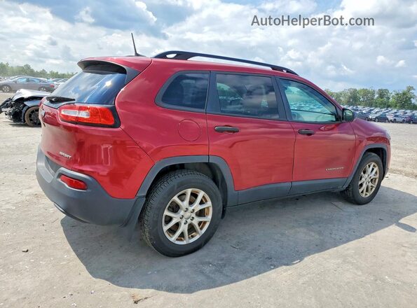 1C4PJMAB0HW564453 2017 JEEP CHEROKEE Red Przód prawy