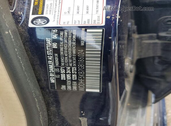 WDDHF5KB7GB186024 2016 MERCEDES-BENZ E Blue 