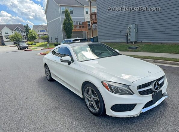 WDDWJ4KB7HF538870 2017 MERCEDES-BENZ C Белый Задняя левая четверть