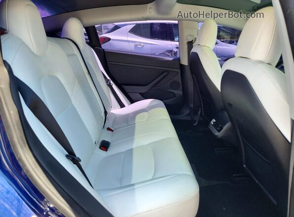 5YJ3E1EB2NF278700 2022 TESLA MODEL Синий Вид задней части салона