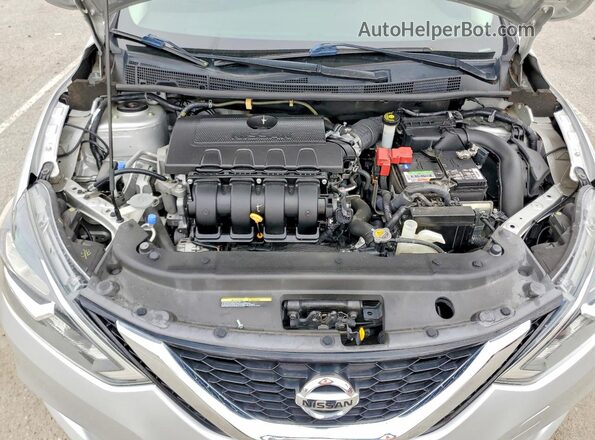 3N1AB7APXKY372167 2019 NISSAN SENTRA Silver Widok komory silnika