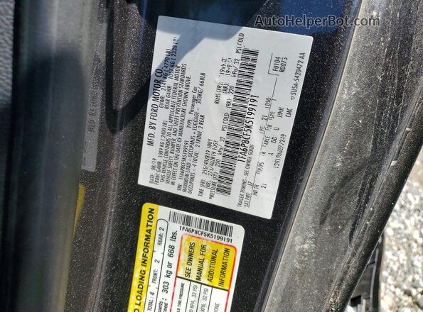 1FA6P8CF5K5199191 2019 FORD MUSTANG Charcoal 