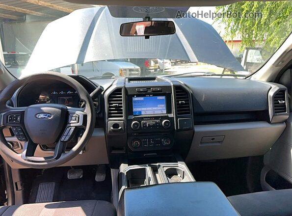 1FTEW1CP5HKE35597 2017 FORD F150 Gray Rear seats view