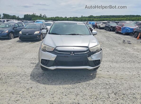 JA4AP3AU0JU002919 2018 MITSUBISHI OUTLANDER Silver Вид ззаду