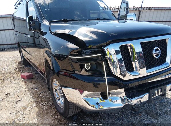 5BZAF0AA0KN852378 2019 NISSAN NV PASSENGER NV3500 HD Black Widok z przodu