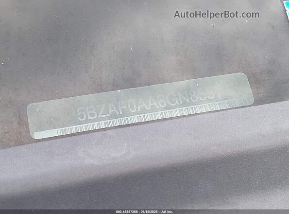 5BZAF0AA8GN855715 2016 NISSAN NV PASSENGER NV3500 HD Коричневый Вид подкапотного пространства
