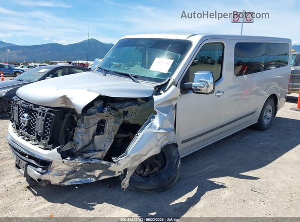 5BZBF0AA2JN852286 2018 NISSAN NV PASSENGER NV3500 HD Silver Передня ліва чверть