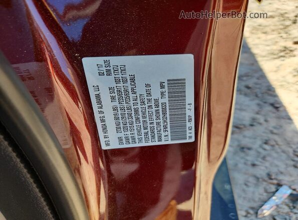 5FNRL5H32HB008320 2017 HONDA ODYSSEY Burgundy 