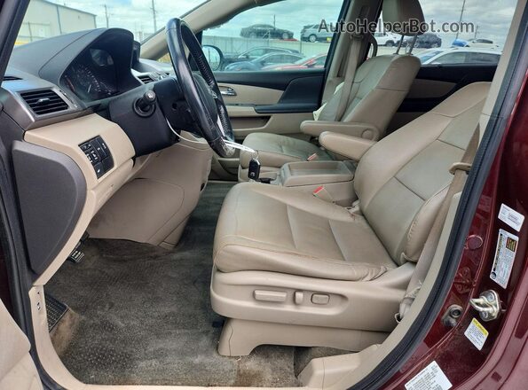 5FNRL5H64HB014078 2017 HONDA ODYSSEY Burgundy Front interior view