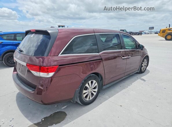 5FNRL5H64HB014078 2017 HONDA ODYSSEY Burgundy Rear right