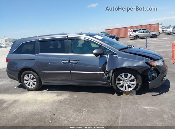 5FNRL5H68HB000099 2017 HONDA ODYSSEY Gray Rear interior view