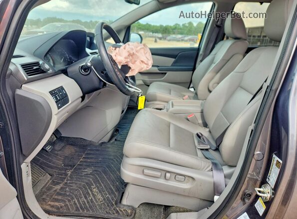 5FNRL5H68HB018344 2017 HONDA ODYSSEY Charcoal Widok wnętrza z przodu