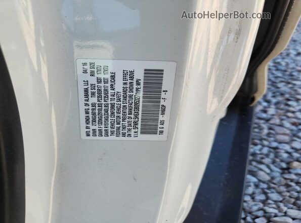5FNRL5H6XGB095327 2016 HONDA ODYSSEY White 