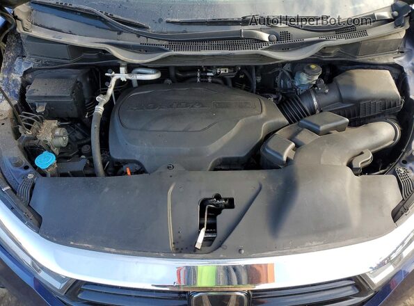 5FNRL6H22MB008423 2021 HONDA ODYSSEY Blue ძრავის განყოფილების ხედი