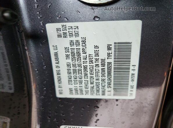 5FNRL6H28MB009298 2021 HONDA ODYSSEY Gray 