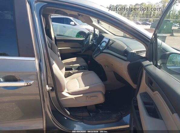5FNRL6H52JB028841 2018 HONDA ODYSSEY Gray წინა სალონის ხედი