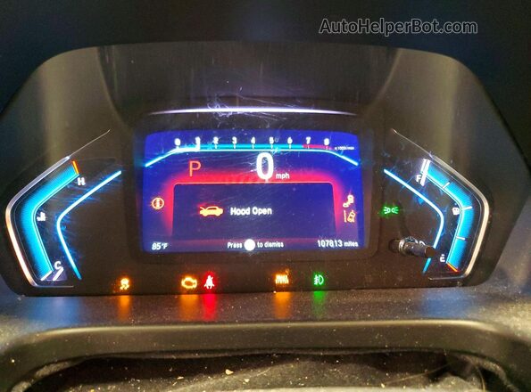 5FNRL6H54JB103295 2018 HONDA ODYSSEY Blue Instrument cluster view