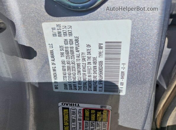 5FNRL6H56KB034806 2019 HONDA ODYSSEY Silver სალონის 360-გრადუსიანი ხედი