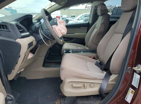 5FNRL6H56LB057195 2020 HONDA ODYSSEY Maroon Front interior view
