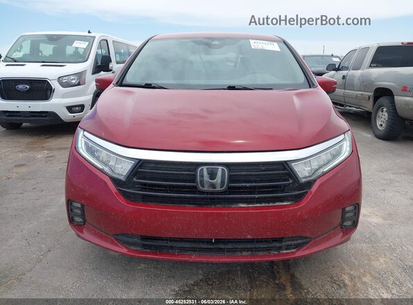 5FNRL6H56NB020571 2022 HONDA ODYSSEY Red Вид щитка приладів