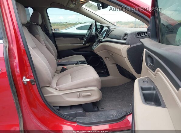 5FNRL6H56NB020571 2022 HONDA ODYSSEY Red Вид салону спереду