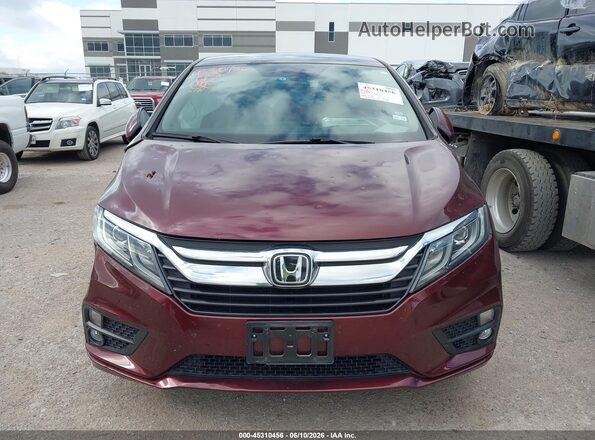 5FNRL6H57JB037406 2018 HONDA ODYSSEY Maroon Instrument cluster view