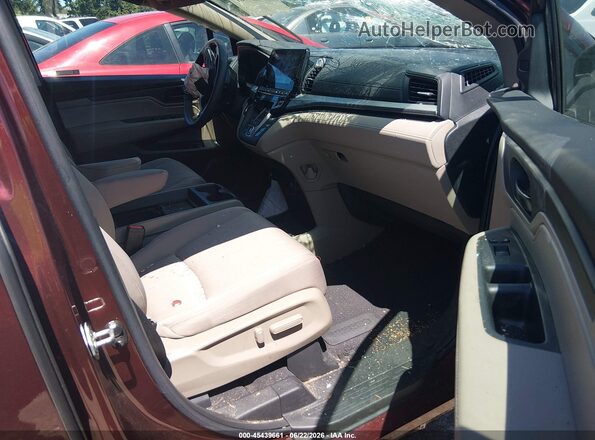 5FNRL6H58MB016309 2021 HONDA ODYSSEY Бордовый Вид салона спереди