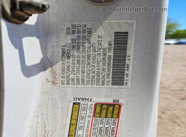 5FNRL6H63RB064994 2024 HONDA ODYSSEY White VIN sticker view