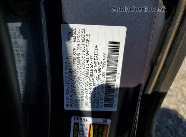 5FNRL6H64SB078909 2025 HONDA ODYSSEY Blue 