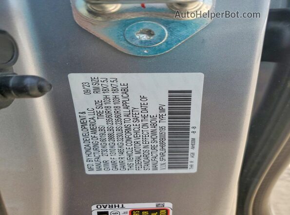 5FNRL6H68RB005195 2024 HONDA ODYSSEY Синий Вид наклейки с VIN-кодом