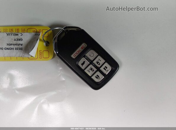 5FNRL6H70LB068632 2020 HONDA ODYSSEY Gray Dashboard view